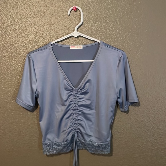 Cropped Silk Tee - Picture 3 of 3